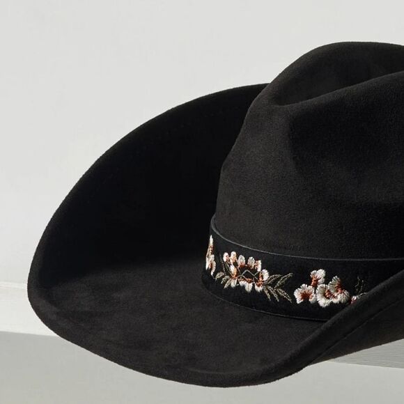 NWT?ANTHROPOLOGIE 8 Other Reasons Embellished Belted Rancher Cowboy Hat main image 5